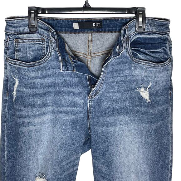 KUT FROM THE KLOTH Women’s Rachel Mom Jeans Distressed Light Wash 12 - Picture 3 of 4